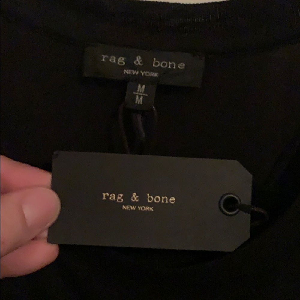 Rag & Bone Black lace up midi dress - Picture 7 of 9